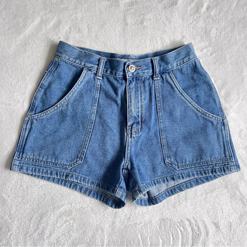 Union Made Vintage Americana Blues Jean Shorts Juniors Women Sz 5 Small